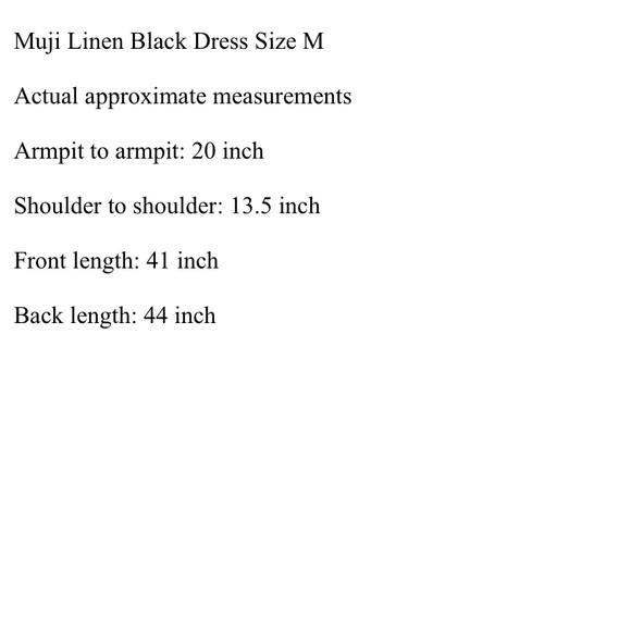 Muji Linen Black Dress Size M - Picture 8 of 8